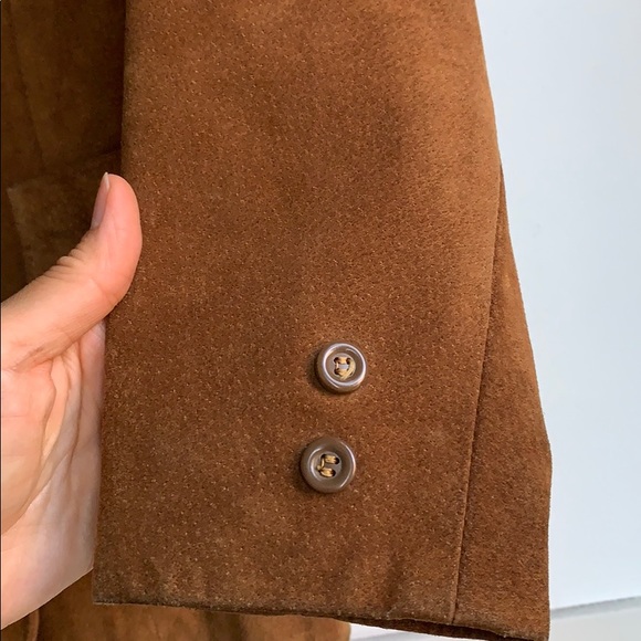 Vintage Suede Leather Blazer Jacket - Picture 4 of 15